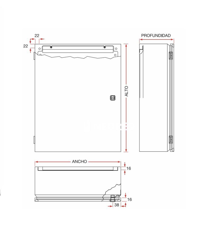 GABINETE DE SOBREPONER 900X600X260