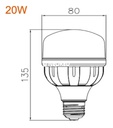 LED HW 20W/865 220-240V E27 20X1