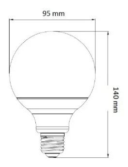 LED GLOBE 12W 827 1200lm BIV E27 G4