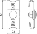 Bandeja portacable alambre; Conector angular