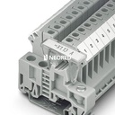 Marcador de regletas de bornes, para la señalización de regletas, encajable sobre los topes finales E/UK o CLIPFIX35, superfiie útil: 25 x 6 mm
