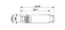 Conector, 4-polos, Conector macho recto M8, codificado A, Conexión por tornillo, material de moleteado: Latón, niquelado, diámetro exterior del cable 3,5 mm ... 5 mm