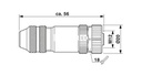 Conector para sistema de bus, 5-polos, apantallado, Hembra de conexión recto M12, codificado A, Conexión por tornillo, material de moleteado: Fundición inyectada de cinc, niquelada, prensaestopas Pg9, diámetro exterior del cable 6,5 mm ... 8,5 mm