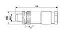 Conector, 5-polos, Conector macho recto M12, codificado A, Conexión por tornillo, material de moleteado: Plástico, prensaestopas Pg11-DUO, diámetro exterior del cable 2,1 mm ... 3 mm / 4 mm ... 5,2 mm