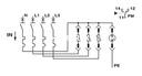 Combinación de protección contra sobretensiones tipo 2 y fusible previo de descargador, con monitorización del descargador y del fusible previo, en combinación con contacto de indicación remota. Ejecución: Sistema de 5 conductores (L1, L2, L3, N, PE), mon