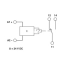 Relé de temporización con retardo de conexión (controlado por tensión) y un margen de tiempo ajustable (0,1 s - 10 s), con conexión por tornillo