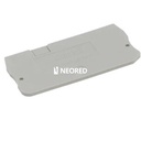 Tapa final, longitud: 60,5 mm, anchura: 2,2 mm, altura: 29 mm, color: gris