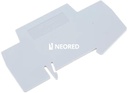 Placa separadora, longitud: 88,7 mm, anchura: 2 mm, altura: 53 mm, color: gris