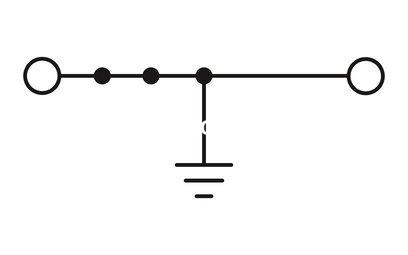Borne de tierra para carril, tipo de conexión: Conexión por resorte, número de conexiones: 2, sección:0,2 mm² - 16 mm²,  AWG: 24 - 6, anchura: 10,2 mm, color: amarillo-verde, clase de montaje: NS 35/7,5, NS 35/15