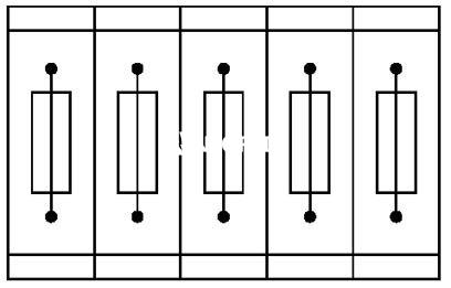 Borne de carril para fusible, tipo de fusible: Vidrio/cerámica/..., tipo de conexión: Conexión por tornillo, sección: 0,14 mm²- 6 mm², AWG: 26 - 10, corriente nominal: 6,3 A, tensión nominal: 500 V, anchura: 6,2 mm, tipo de fusible: G/5 x 20, clase de mon