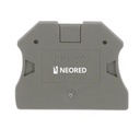 Tapa final, longitud: 47 mm, anchura: 2,2 mm, altura: 39,8 mm, color: gris