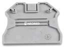 Tapa final, longitud: 47 mm, anchura: 2,2 mm, altura: 39,8 mm, color: gris