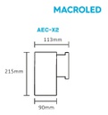 ARTEFACTO DE APLICAR EXTERIOR CUADRADO, COLOR NEGRO, BIDIRECCIONAL, IP54, AC100240V, GU10, 9W MAX