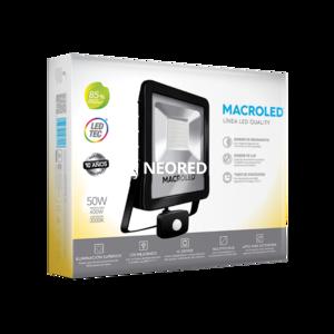 REFLECTOR LED CON SENSOR DE MOVIMIENTO MACROLED 50W AC100-240V CALIDO 3000K