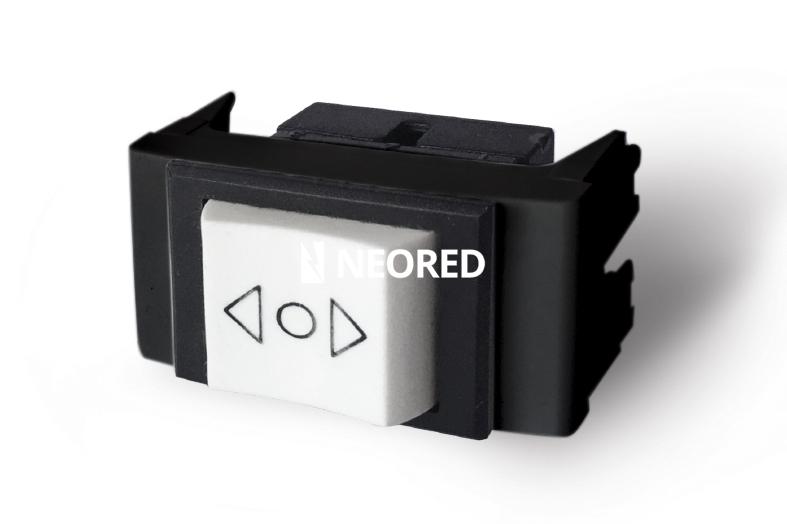 Interrup. bipolar 3posi.negro sist.modular 