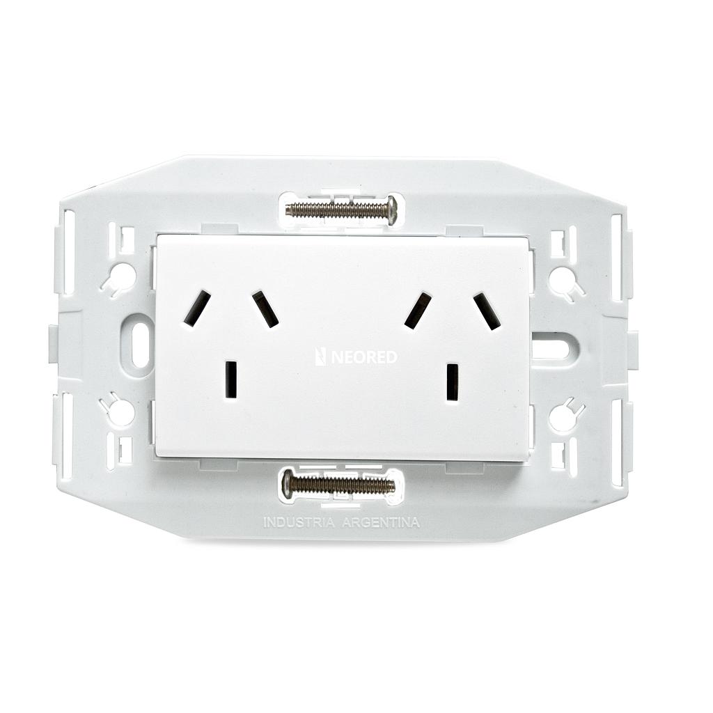 Toma doble estabilizado c/bast