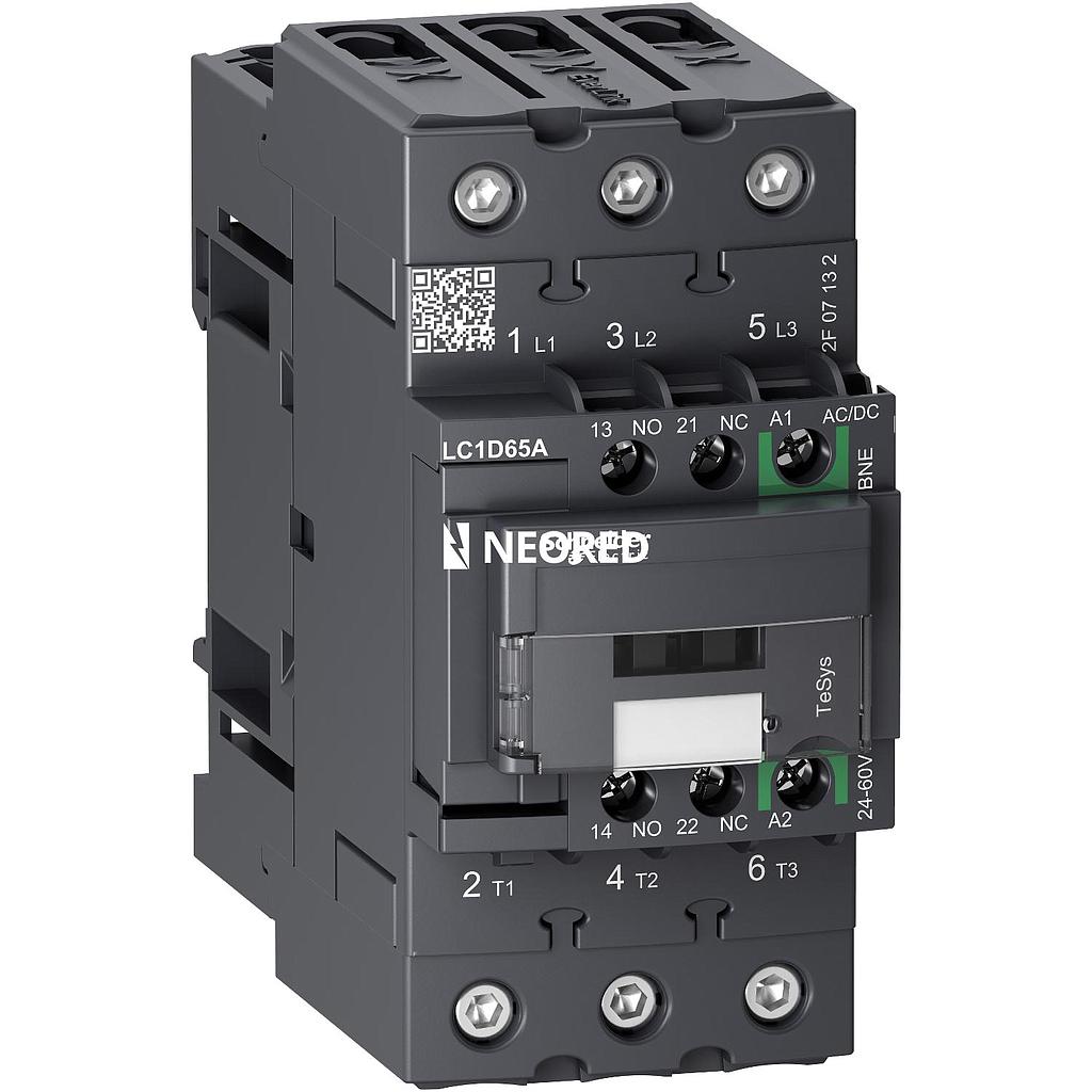Contactor Tripolar (1na+1nc) TeSys DGreen 65A 24-60 Vca/Vcc