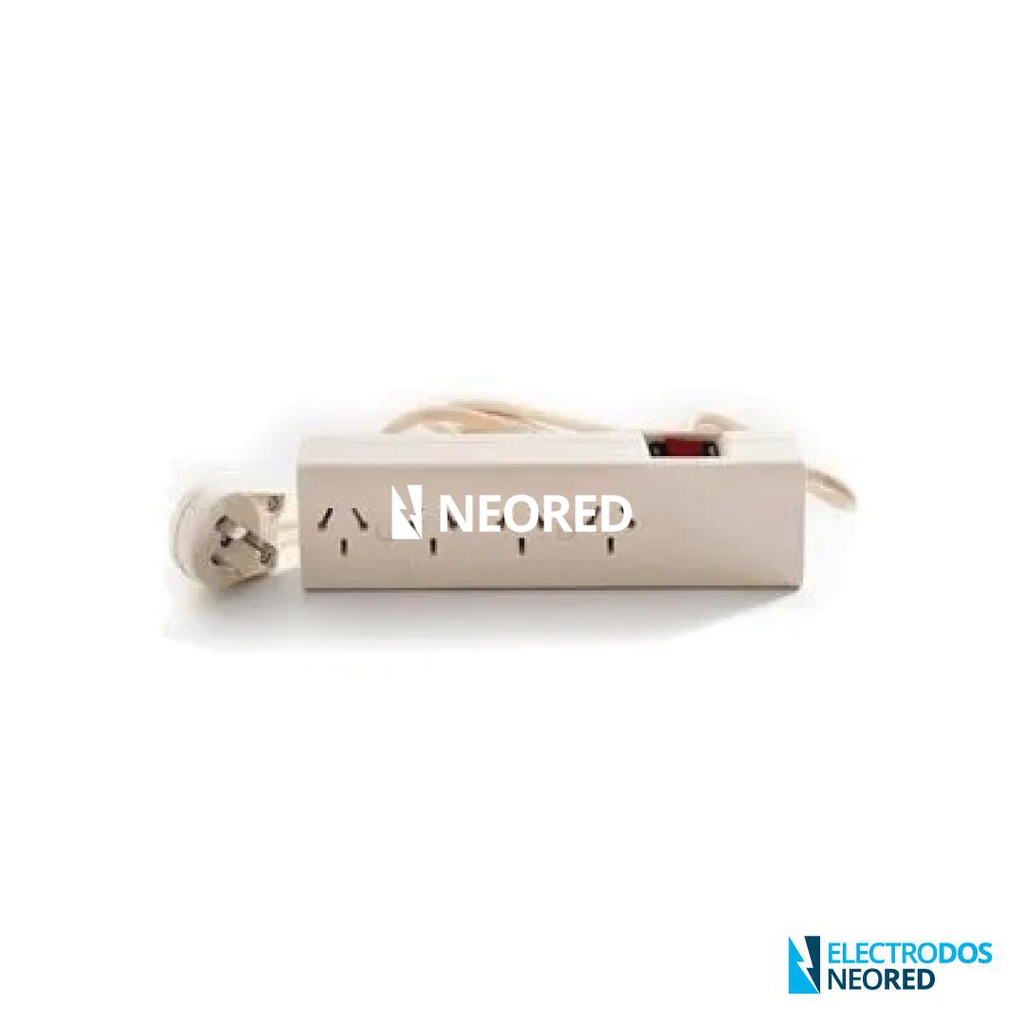 Prolongador 4 tomas comb. int. térmico 2,5 mt. MA