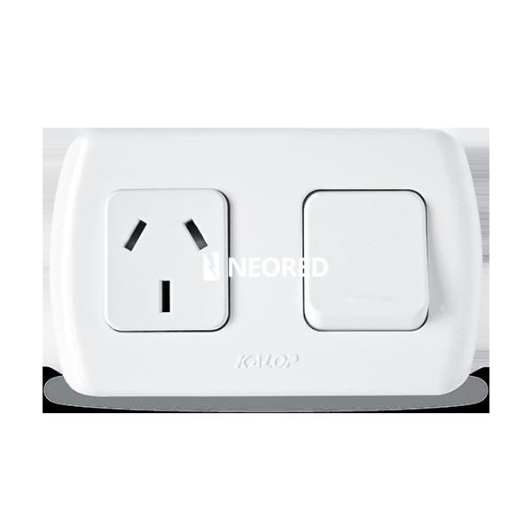 Tekna punto y toma blanco (1caja*20u./8)