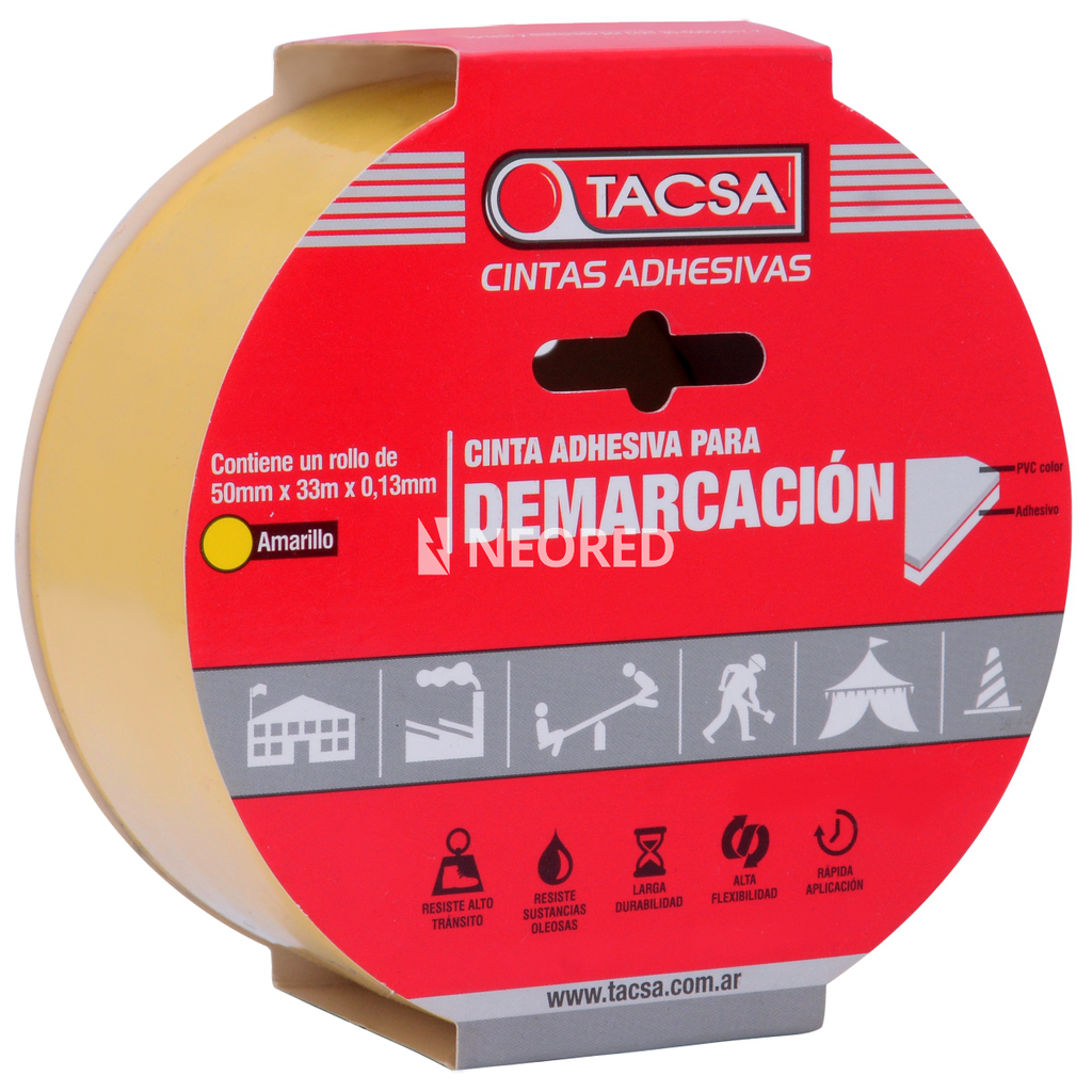 Cinta adhesiva para demarcación - 50mm x 35 m x 0,16mm