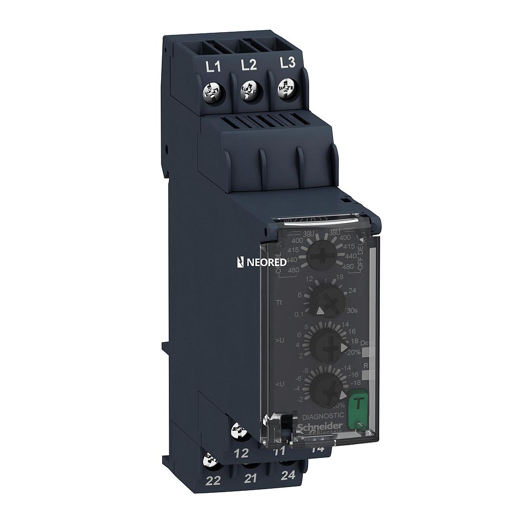 Relé De Control Trifásico 183-528VCA - 2NA