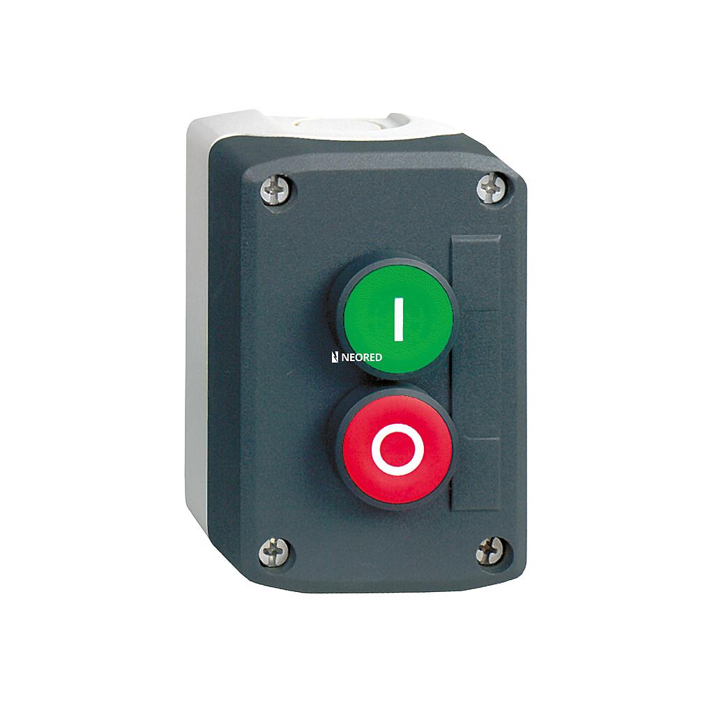 Caja de 2 Pulsadores Verde/Rojo - Encendido/Apagado