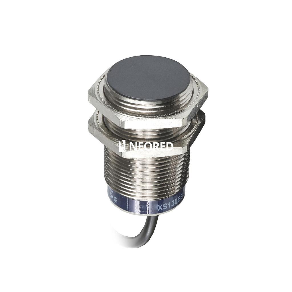 Dis-Sensor Inductivo Metal M30, empotrable, Alc 15mm, 2 hilos 1NA, 24/240VAC/DC, Cable 2m