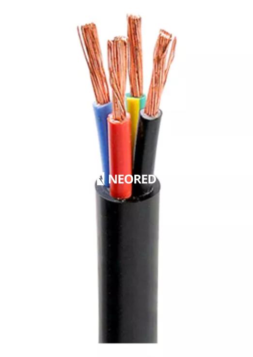 Cable Tipo Taller Redondo 4x2.5 mm Argenplas Negro
