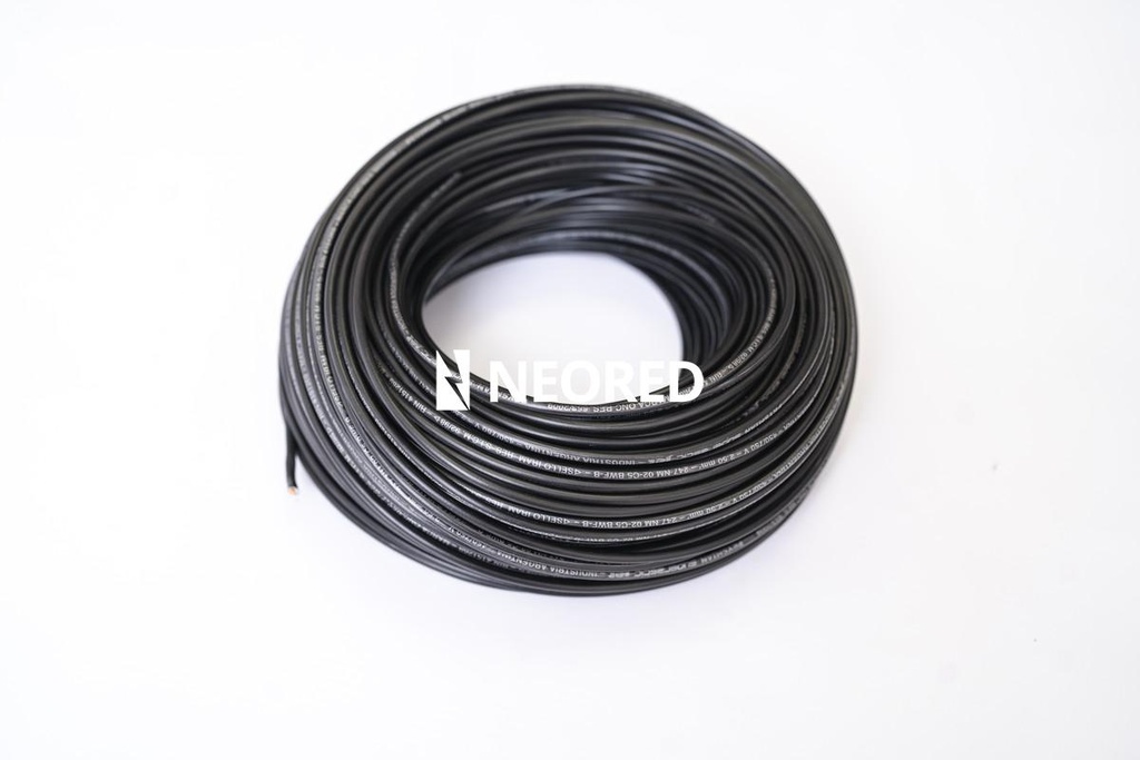 Cable Unipolar Flexible 1 x 0.5 mm Argenplas Negro