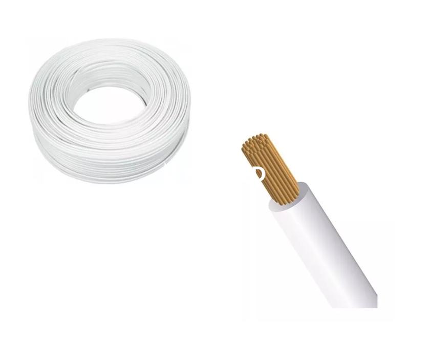 Cable Unipolar Alambre 1mm Argenplas Blanco