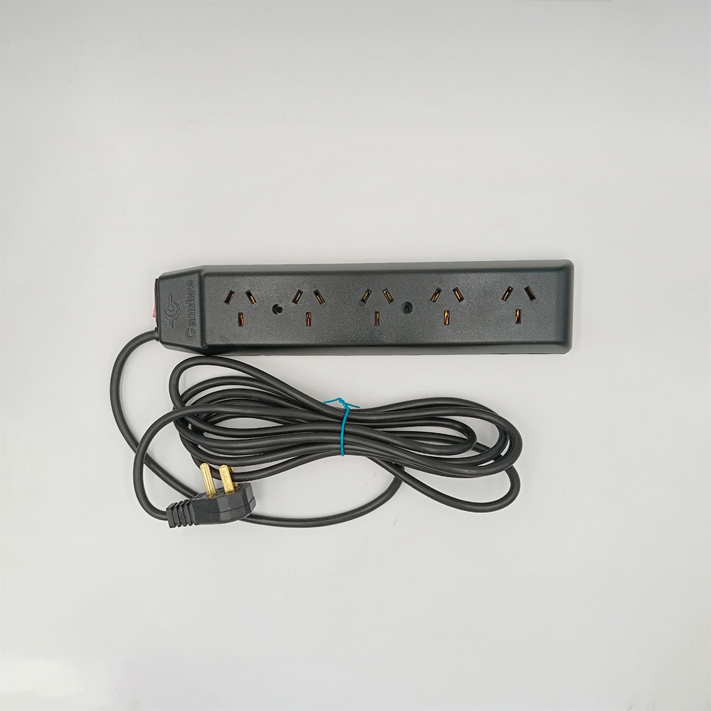 PROL. DE 5 TOMAS NEGRO C/CABLE 1,50 MTS.