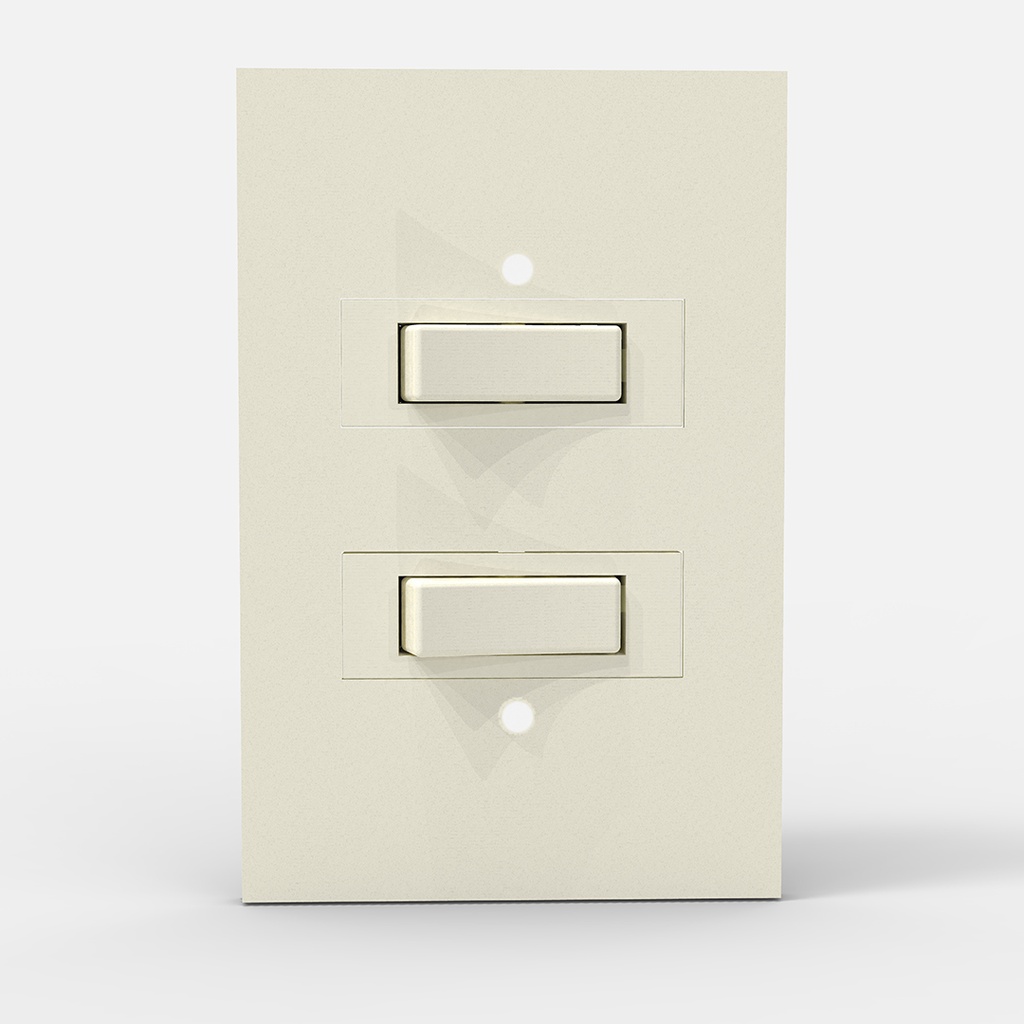 TAPA STD. 2 módulos Blanca - Siglo XXI