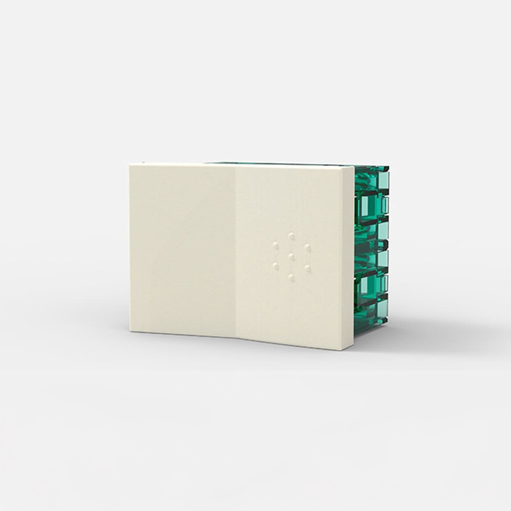 MODULO PULSADOR BIPOLAR 4 VIAS, SIGLO XXII - BLANCO