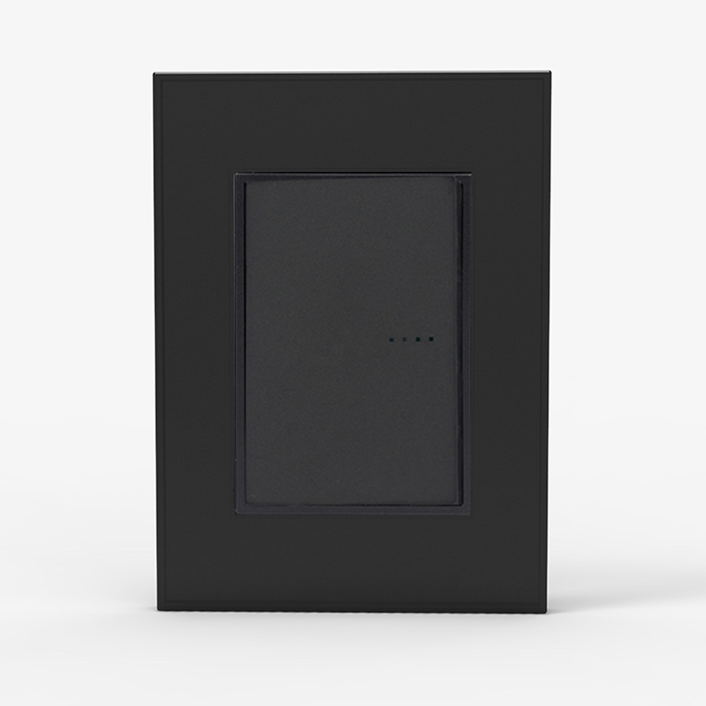 TAPA Y DISTANCIADOR BAUHAUS VIDRIO NEGRA