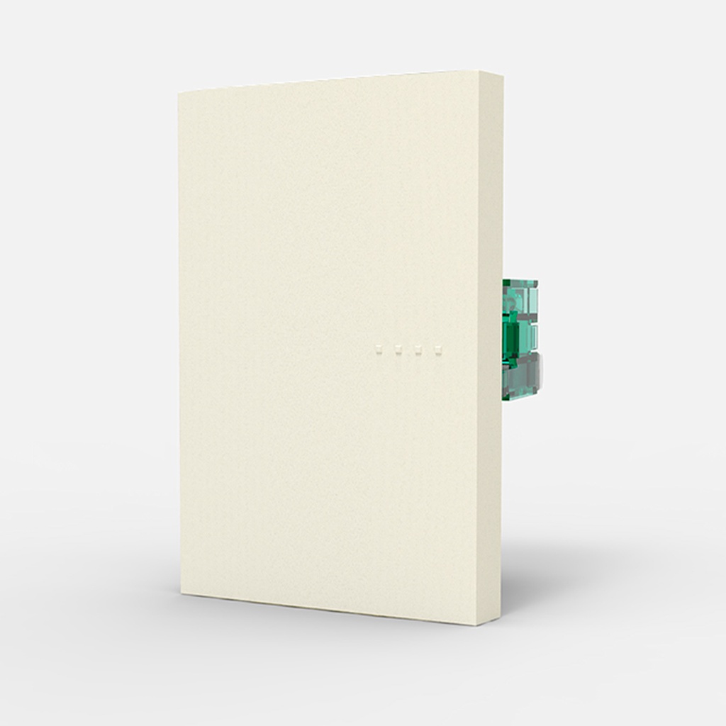 MODULO PULSADOR, TECLA CUADRUPLE, BAUHAUS - BLANCA