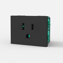 MODULO TOMA TIPO AMERICANO C/TIERRA - GRIS