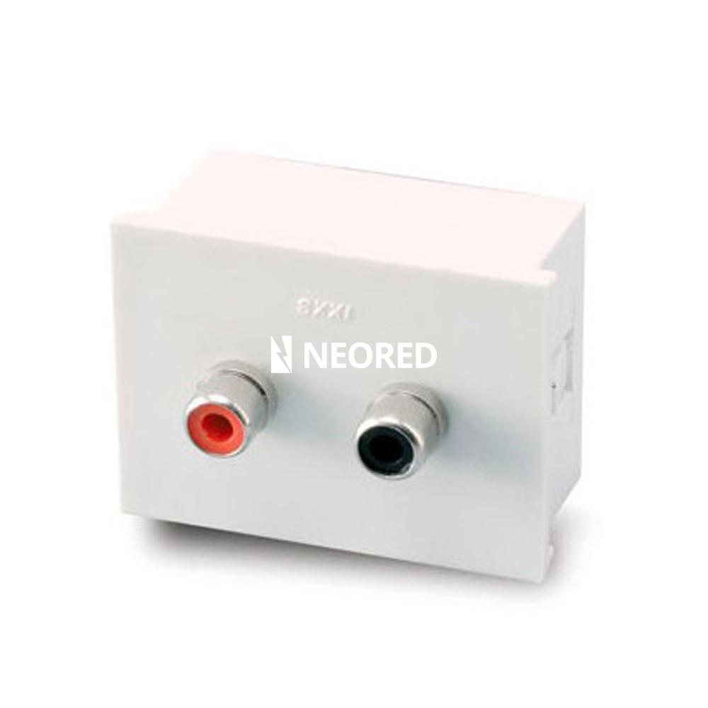 MODULO CONECTOR TOMA PARLANTE RCA - BLANCA
