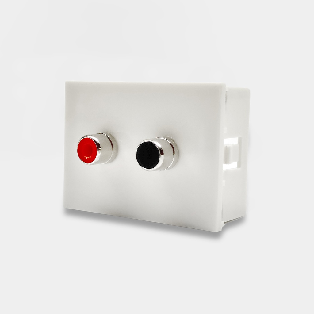 MODULO CONECTOR TOMA PARLANTE RCA - BLANCA