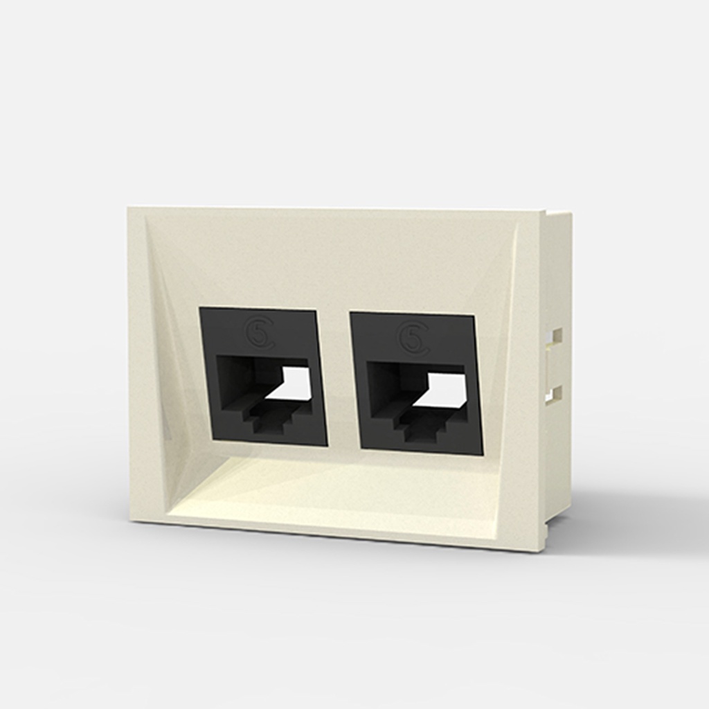 MOD.2 TOMAS P/INTERCONEXION REDES - RJ45 CAT.5 - BLANCA