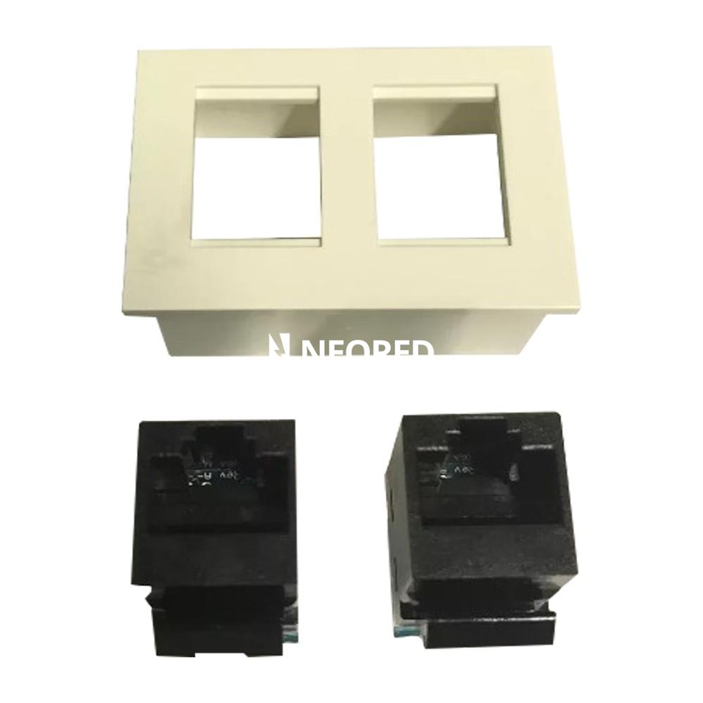 MOD.2 TOMAS P/INTERCONEXION REDES - RJ45 CAT.5 - BLANCA