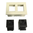 MOD.2 TOMAS P/INTERCONEXION REDES - RJ45 CAT.5 - BLANCA