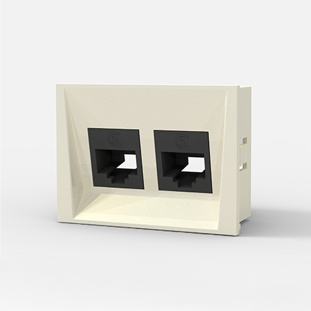 MOD.2 TOMAS P/INTERCONEXION REDES - RJ45 CAT.6 - BLANCA