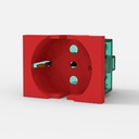 MODULO TOMA SCHUKO PARA ENERGIA ESTABILIZADA - ROJOS