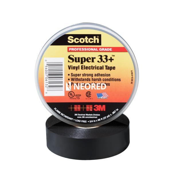 3M™ Scotch™ Super 33+ Cinta Eléctrica Vinílica Aislante, 19mm x 20M