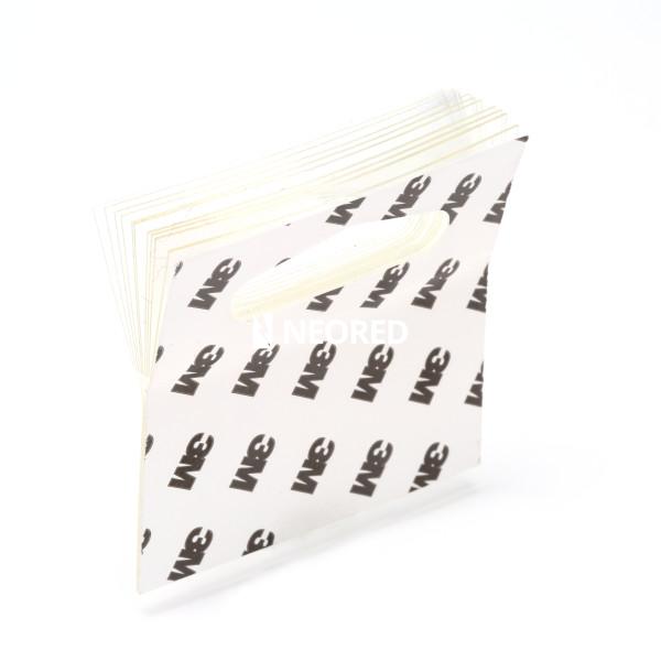 3M™ Hang Tab 1075 Transparente - 2in. x 2in. (10 Etiquetas por Almohadilla, 50 Almohadillas por Cartón, 10 Cartones por Caja)