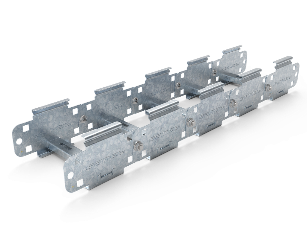 CURVA VERTICAL ESCALERA SMARTTRAY DE 150 MM 5 ESLABONES ALA 90 mm #18 GALV. EN CALIENTE