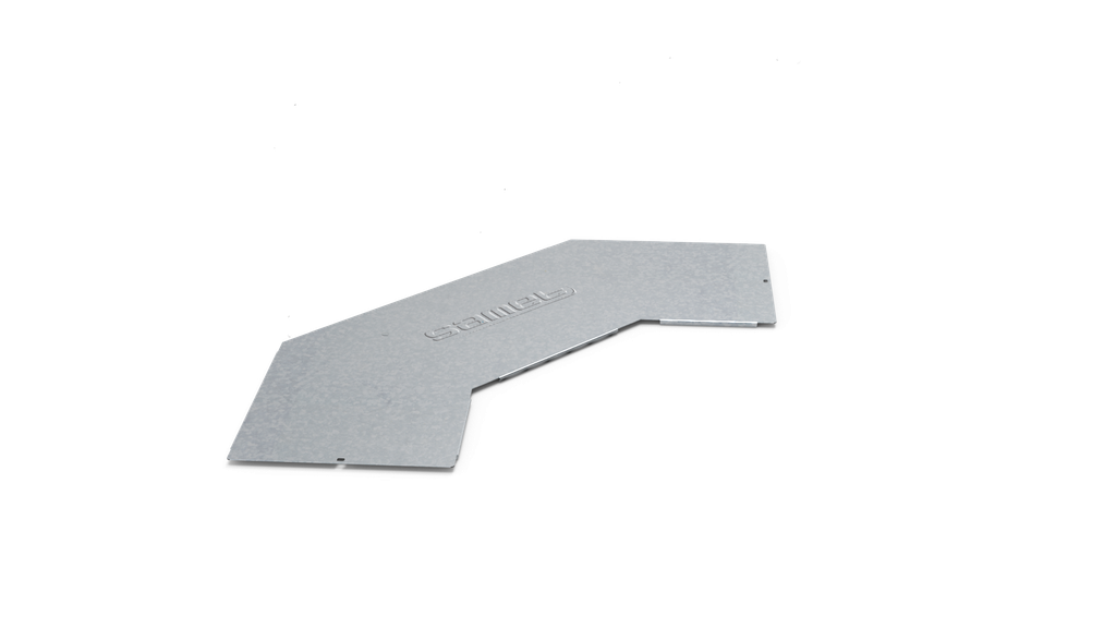 TAPA P/CURVA PLANA ESCALERA SMARTTRAY DE 600 mm A 90º #18 GALV. EN CALIENTE 
