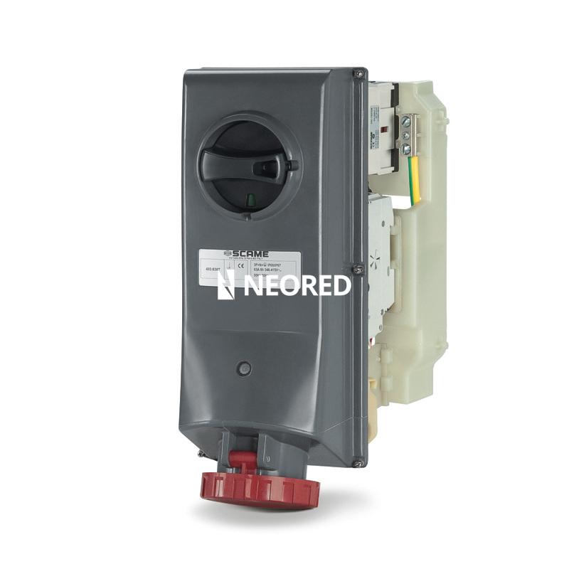 BASE C/BLOQUEO IP67 3P+N+T 63A