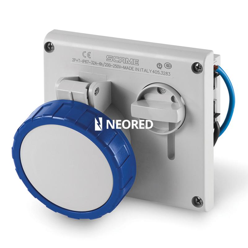 BASE C/BLOQUEO IP67 2P+T 32A