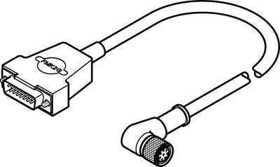 Cable del encoder - NEBM-M12W8-E-5-N-S1G15